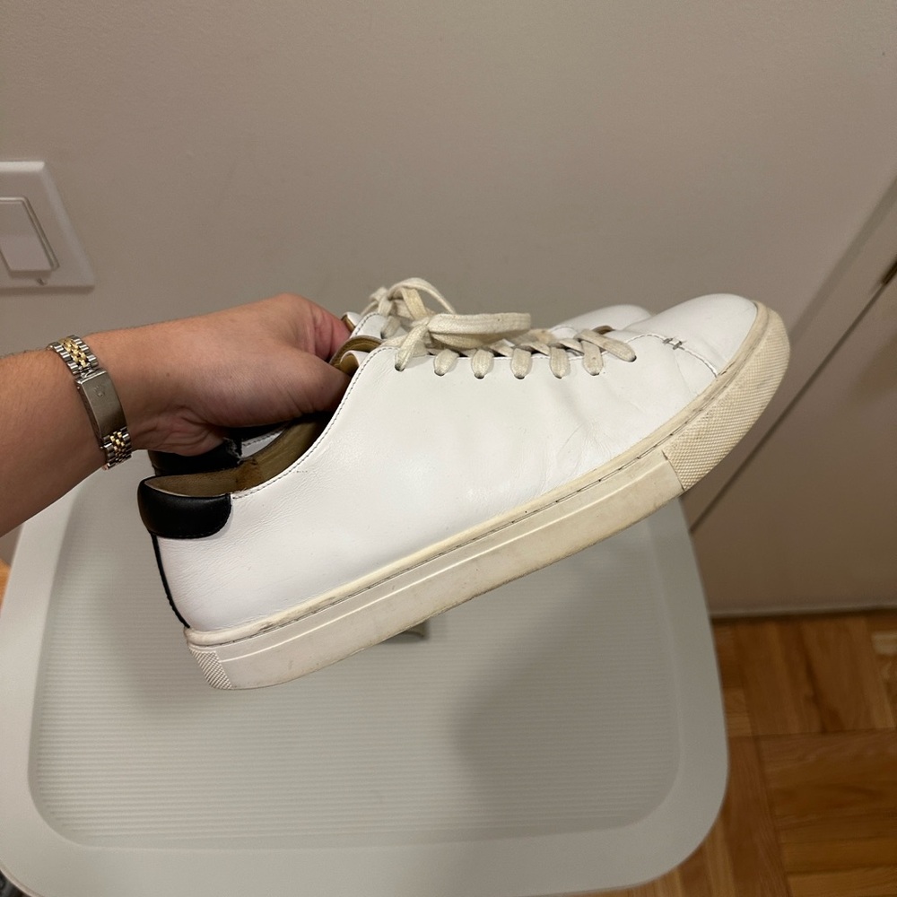 Club Monaco White Leather Sneakers - Picture 9 of 11